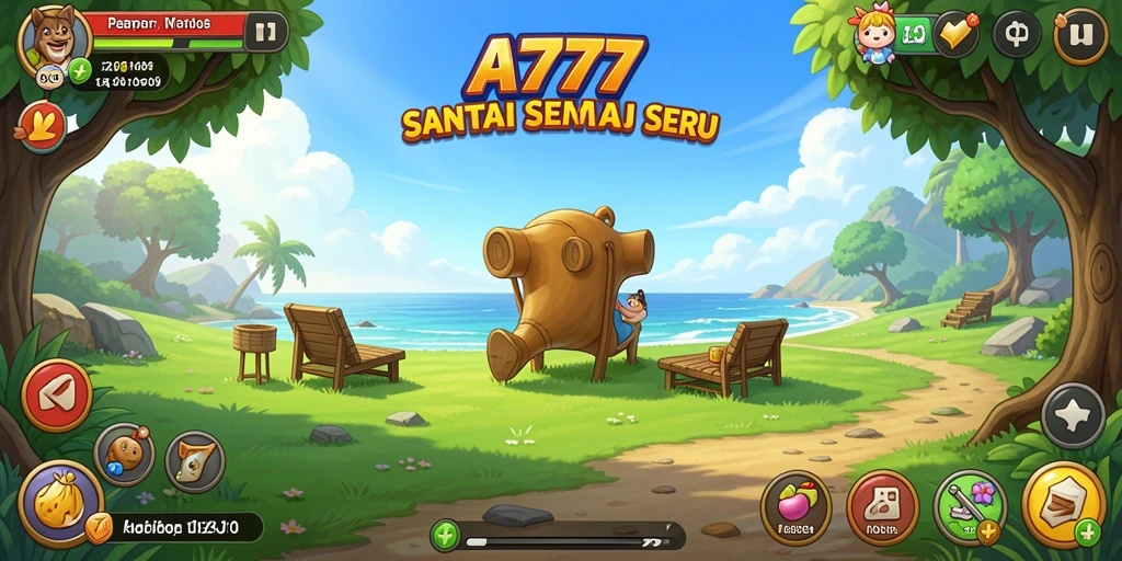 Tampilan gameplay A7777 yang penuh warna dan seru.