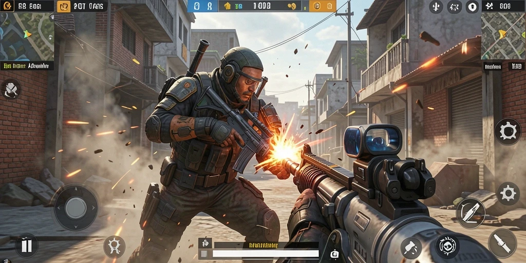 Screenshot gameplay menampilkan aksi intens dalam FO8.