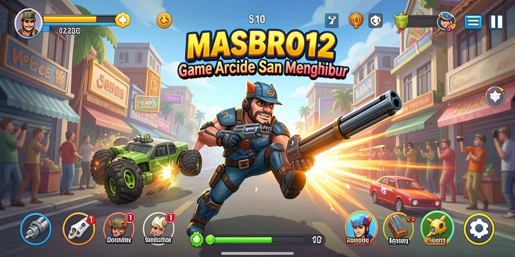 Tampilan gameplay seru MASBRO12 dengan tantangan menarik.