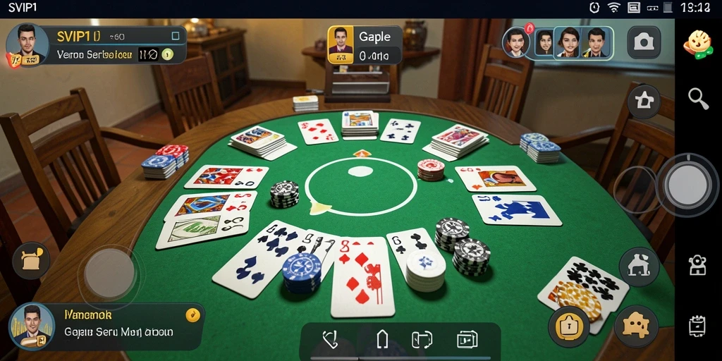 Screenshot gameplay Gaple SVIP1 yang seru dan interaktif.